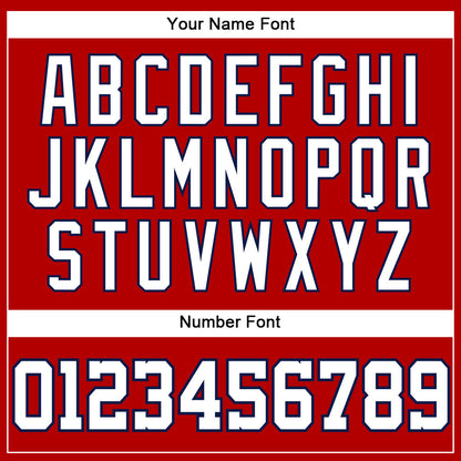 Custom Red White-Navy Authentic Sleeveless Baseball Jersey - Sky-Custom