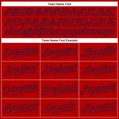 Custom Red Red-Navy Authentic Sleeveless Baseball Jersey - Sky-Custom