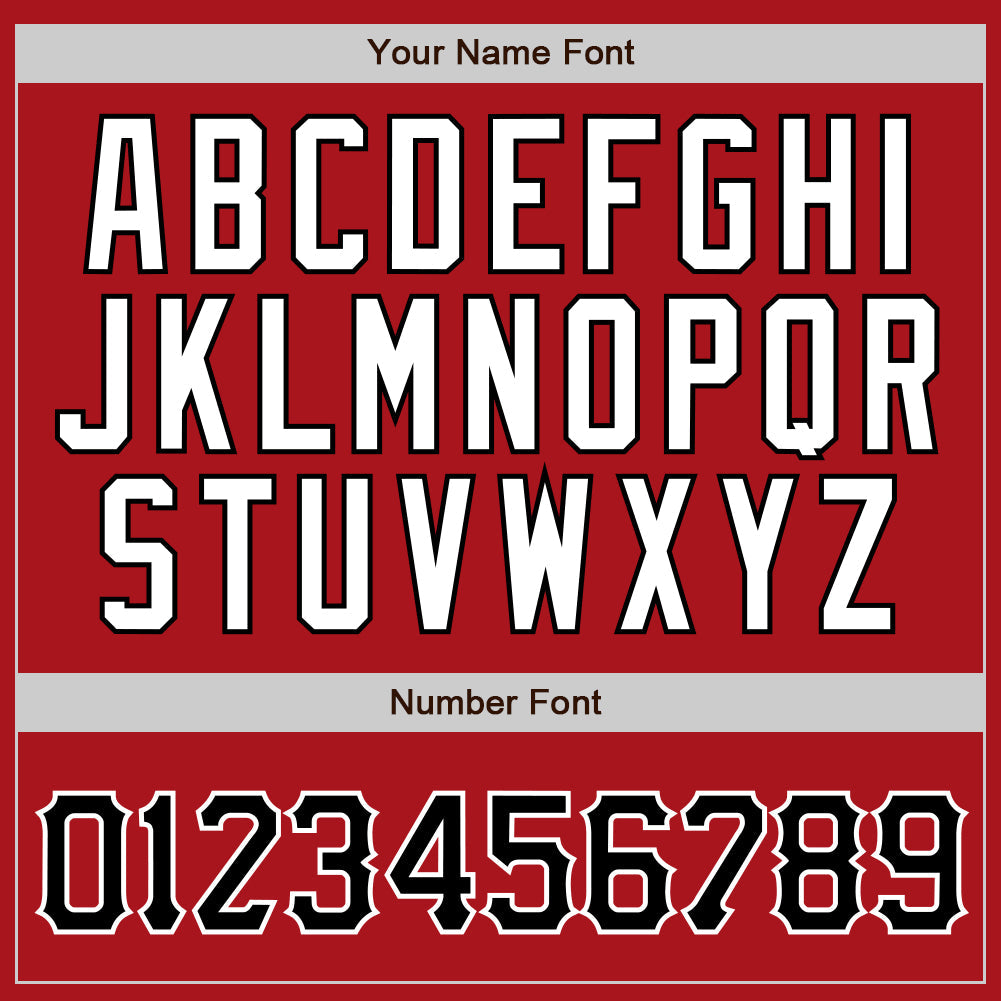 Custom Red Black Pinstripe Black-White Authentic Baseball Jersey - Sky-Custom