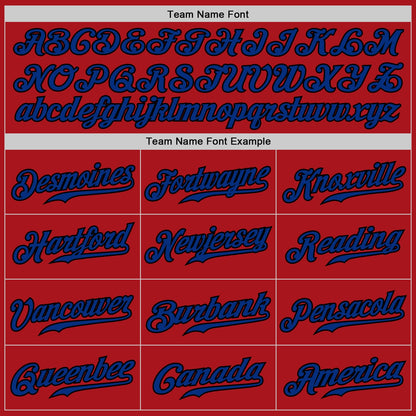 Custom Red Black Pinstripe Royal-Black Authentic Baseball Jersey - Sky-Custom