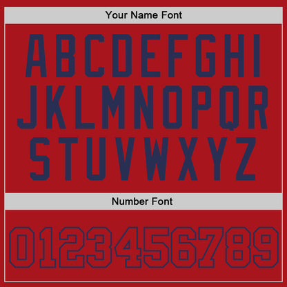 Custom Red Red-Navy Authentic Throwback Basketball Jersey - Sky-Custom