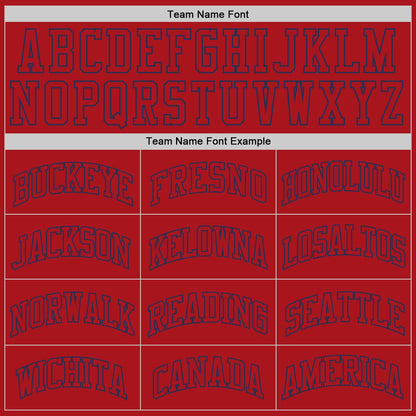 Custom Red Red-Navy Authentic Throwback Basketball Jersey - Sky-Custom