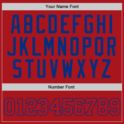 Custom Red Red-Royal Authentic Throwback Basketball Jersey - Sky-Custom