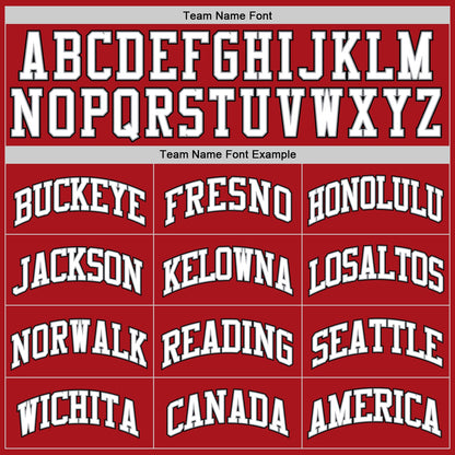 Custom Red White-Black Authentic Throwback Basketball Jersey - Sky-Custom