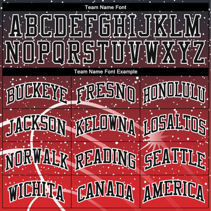 Custom Red Black-White Round Neck Sublimation Basketball Suit Jersey - Sky-Custom