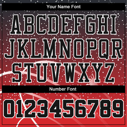 Custom Red Black-White Round Neck Sublimation Basketball Suit Jersey - Sky-Custom