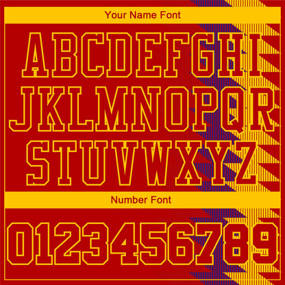 Custom Red Red-Gold Round Neck Sublimation Basketball Suit Jersey - Sky-Custom