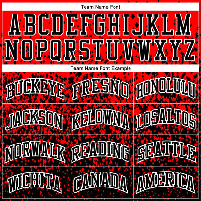 Custom Red Black-White Round Neck Sublimation Basketball Suit Jersey - Sky-Custom