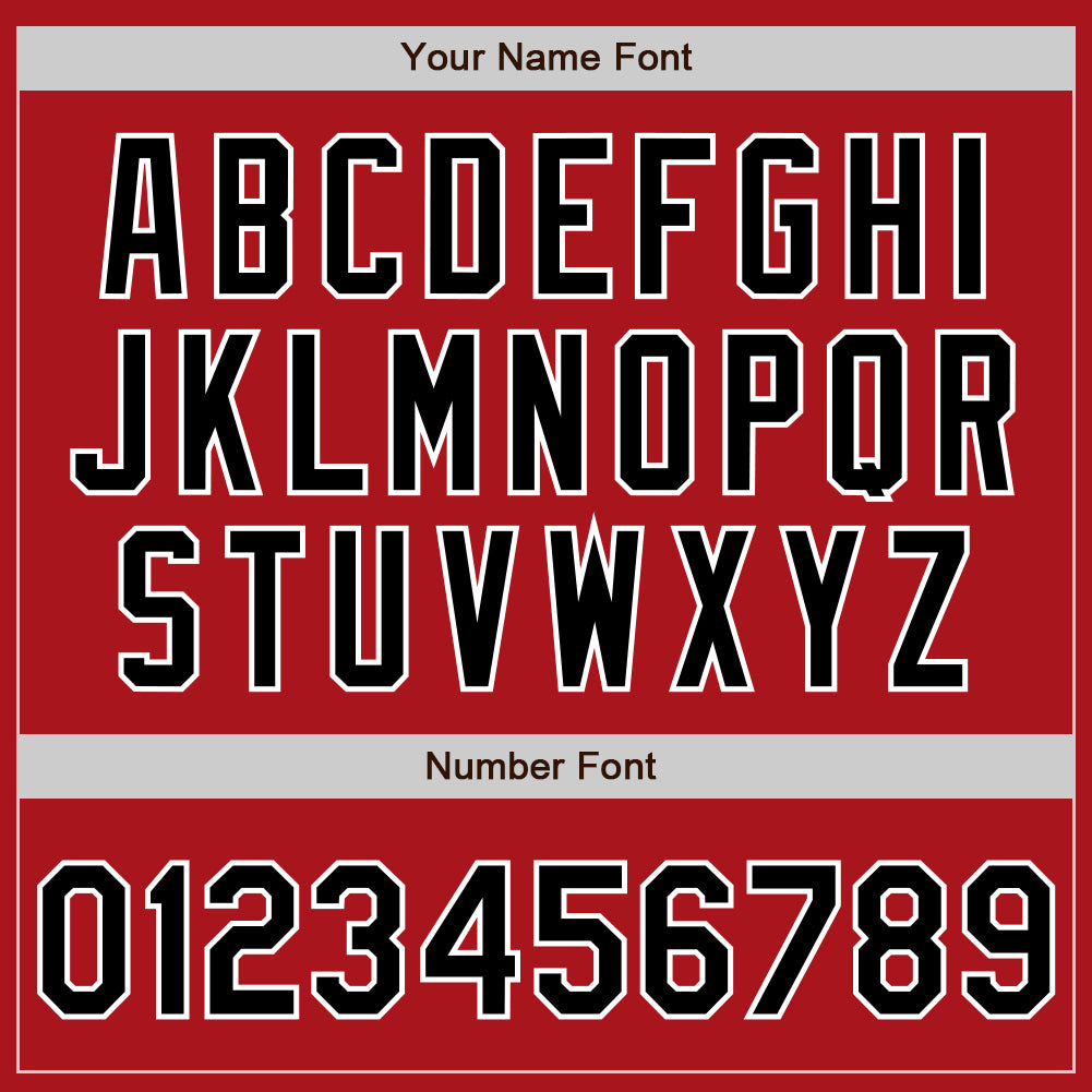 Custom Red Black-White Authentic Baseball Jersey - Sky-Custom