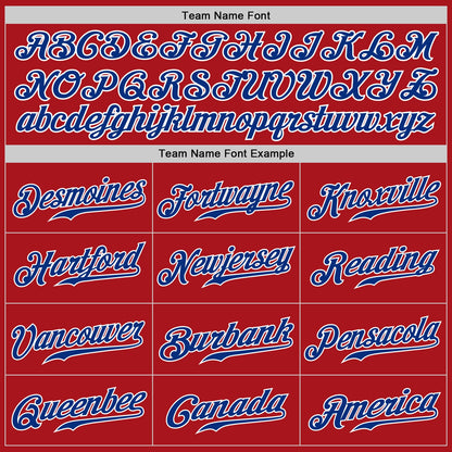 Custom Red Royal-White Authentic Baseball Jersey - Sky-Custom