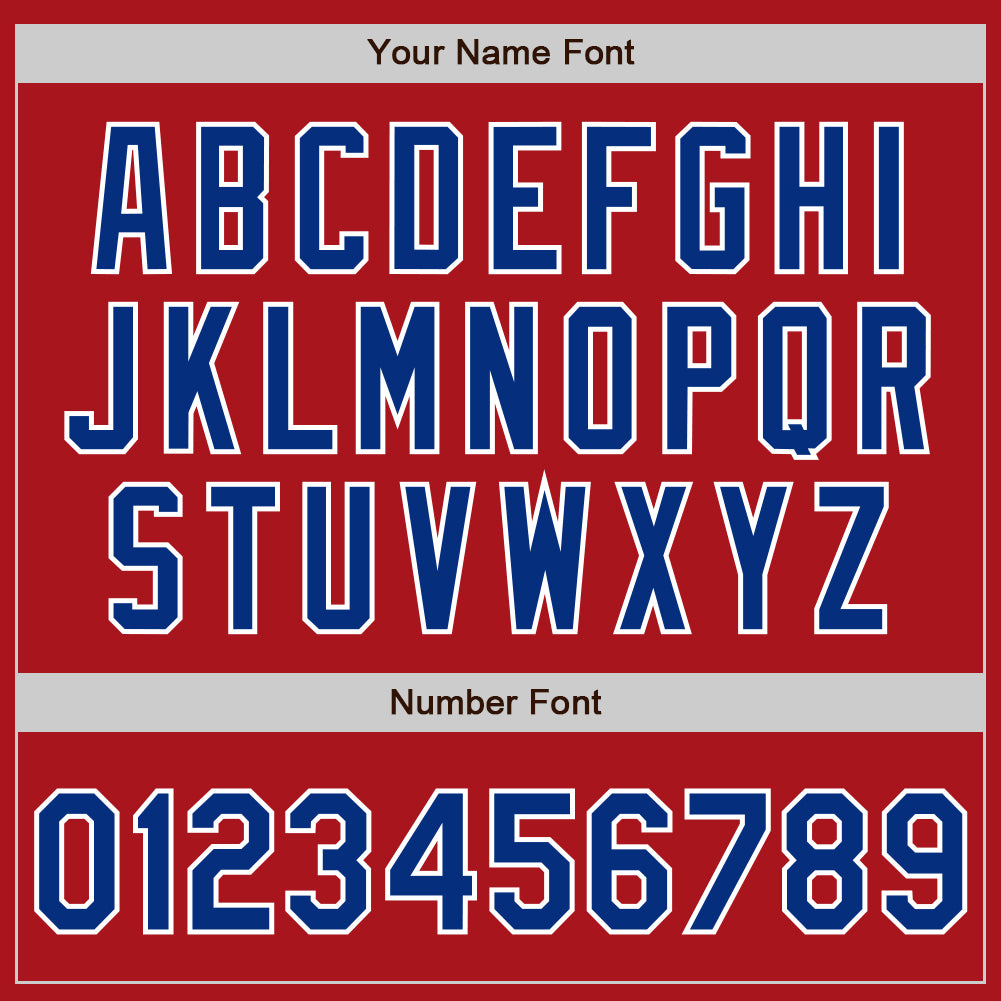 Custom Red Royal-White Authentic Baseball Jersey - Sky-Custom