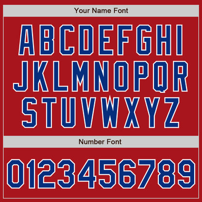 Custom Red Royal-White Authentic Baseball Jersey - Sky-Custom
