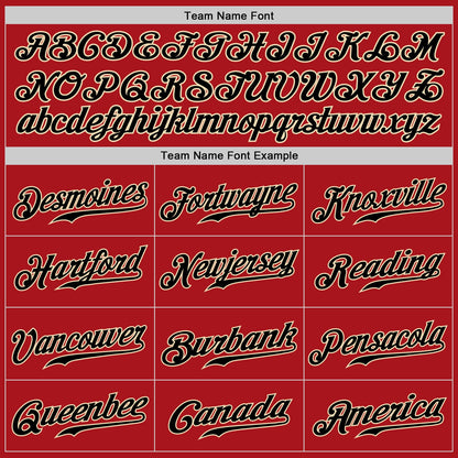 Custom Red Black-City Cream Authentic Baseball Jersey - Sky-Custom