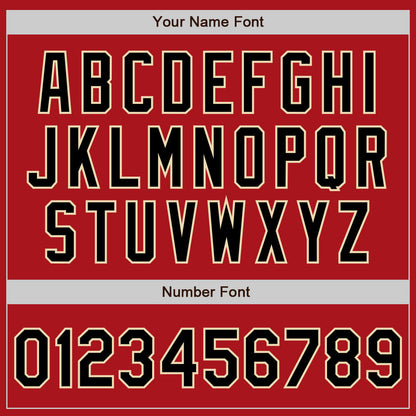 Custom Red Black-City Cream Authentic Baseball Jersey - Sky-Custom