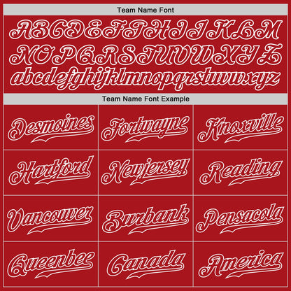 Custom Red Red-White Authentic Baseball Jersey - Sky-Custom