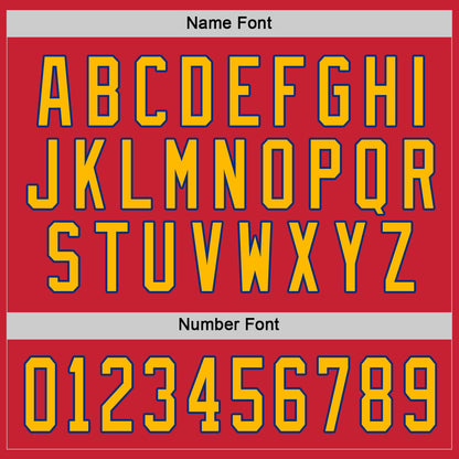Custom Red Gold-Royal Hockey Jersey - Sky-Custom
