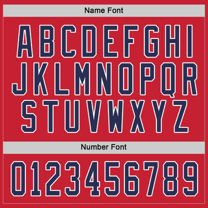 Custom Red Navy-White Hockey Jersey - Sky-Custom