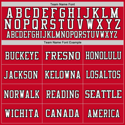 Custom Red Black-White Mesh Authentic Football Jersey - Sky-Custom