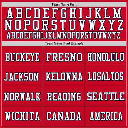 Custom Red Navy-White Mesh Authentic Football Jersey - Sky-Custom