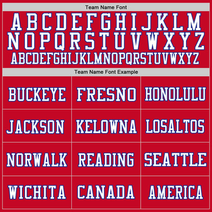 Custom Red Royal-White Mesh Authentic Football Jersey - Sky-Custom