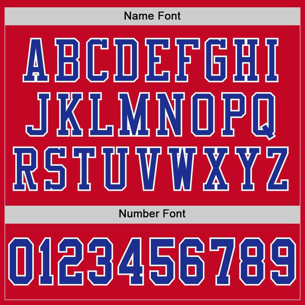 Custom Red Royal-White Mesh Authentic Football Jersey - Sky-Custom