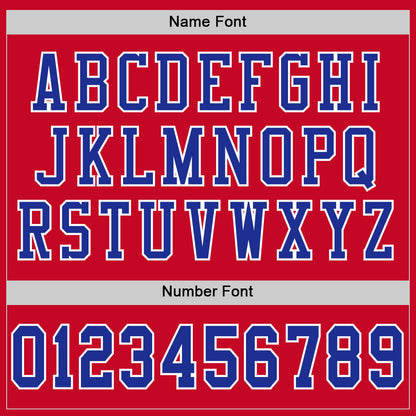 Custom Red Royal-White Mesh Authentic Football Jersey - Sky-Custom