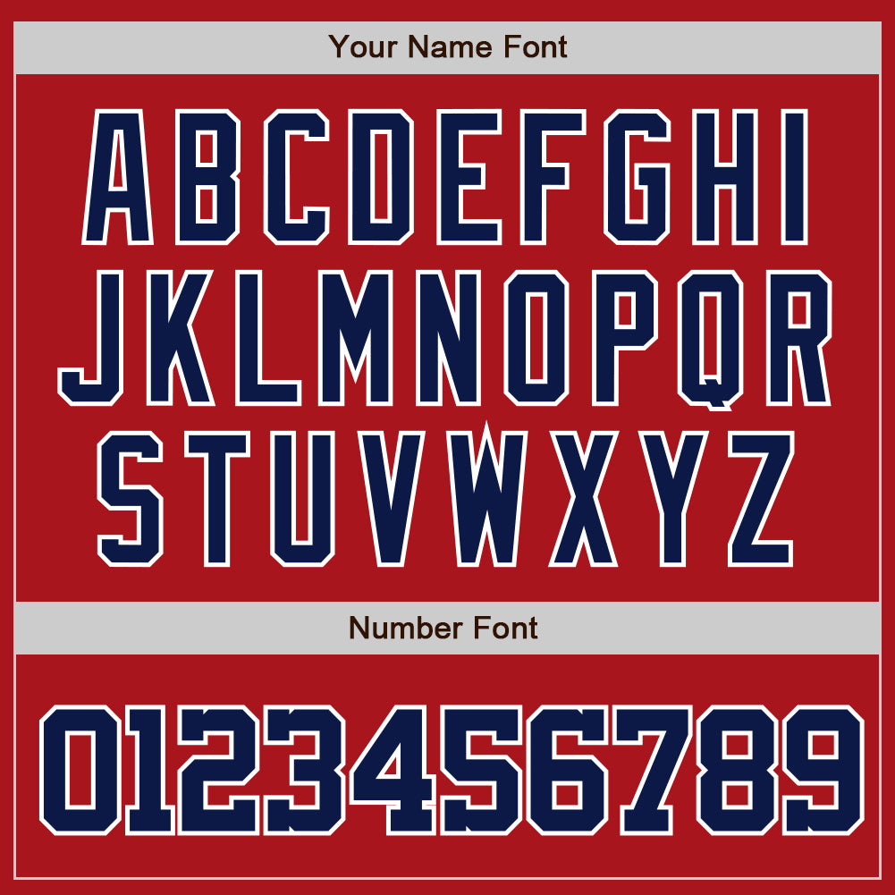 Custom Red Navy-White Authentic Baseball Jersey - Sky-Custom