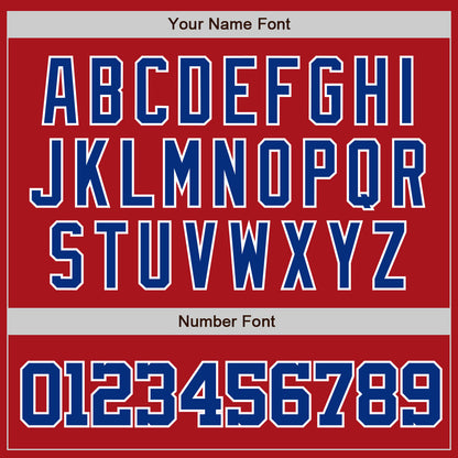 Custom Red Royal-White Authentic Baseball Jersey - Sky-Custom