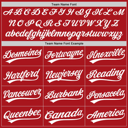 Custom Red White Authentic Baseball Jersey - Sky-Custom