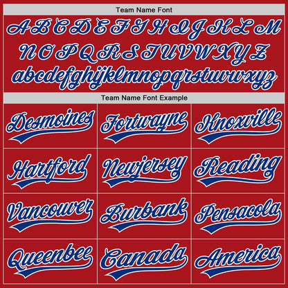 Custom Red Royal-White Authentic Baseball Jersey - Sky-Custom