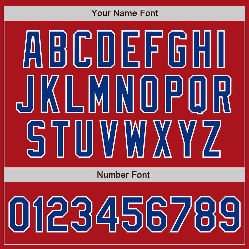 Custom Red Royal-White Authentic Baseball Jersey - Sky-Custom