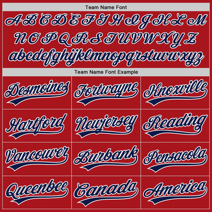 Custom Red Navy-White Authentic Baseball Jersey - Sky-Custom