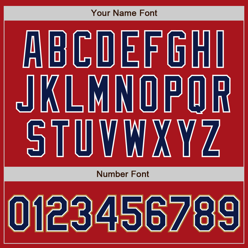 Custom Red Navy-Old Gold Authentic Baseball Jersey - Sky-Custom
