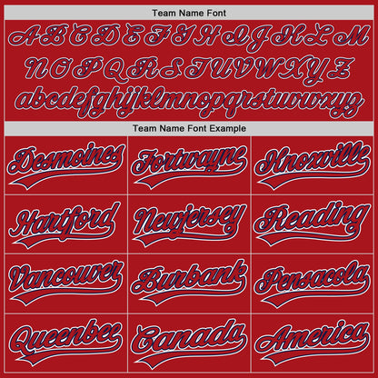 Custom Red Red-Navy Authentic Baseball Jersey - Sky-Custom