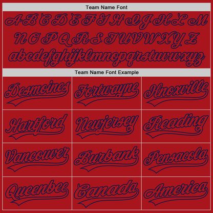 Custom Red Red-Navy Authentic Baseball Jersey - Sky-Custom
