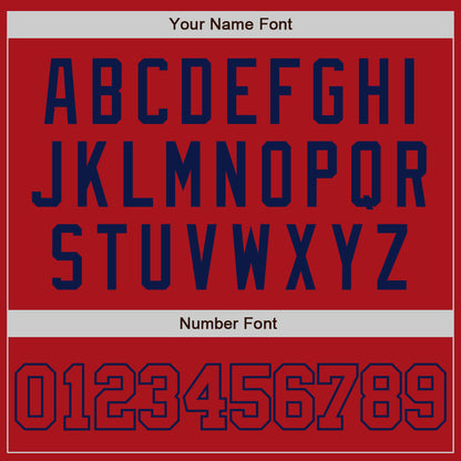 Custom Red Red-Navy Authentic Baseball Jersey - Sky-Custom