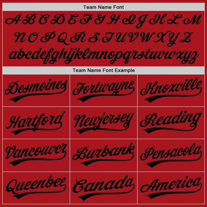 Custom Red Black Authentic Baseball Jersey - Sky-Custom