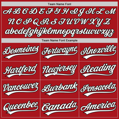 Custom Red White-Black Authentic Baseball Jersey - Sky-Custom