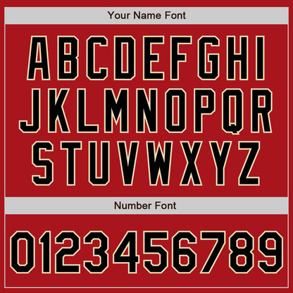 Custom Red Black-City Cream Authentic Baseball Jersey - Sky-Custom