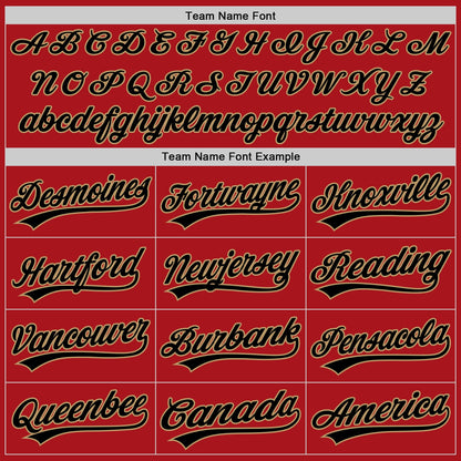 Custom Red Black-Old Gold Authentic Baseball Jersey - Sky-Custom