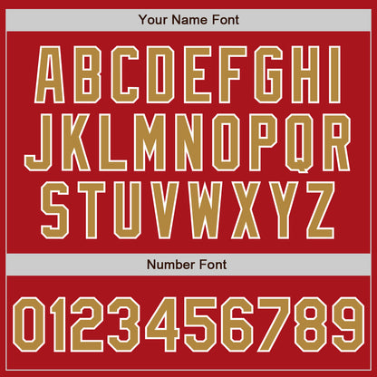 Custom Red Old Gold-White Authentic Baseball Jersey - Sky-Custom