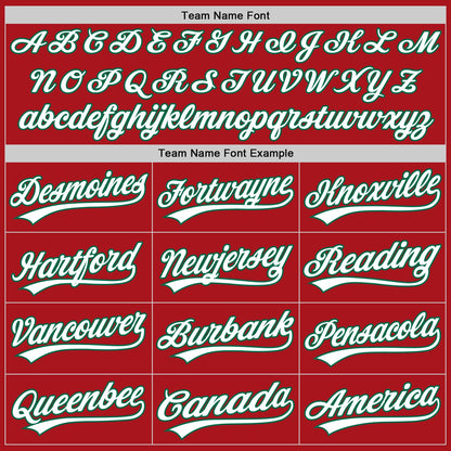 Custom Red White-Kelly Green Authentic Baseball Jersey - Sky-Custom
