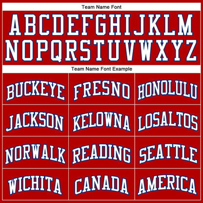 Custom Red White Pinstripe White-Royal Authentic Basketball Jersey - Sky-Custom