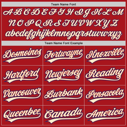 Custom Red Cream-Royal Authentic Baseball Jersey - Sky-Custom