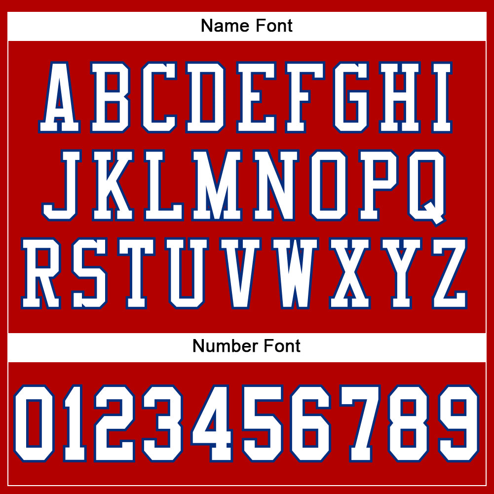 Custom Red White-Royal Mesh Authentic Football Jersey - Sky-Custom