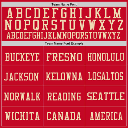 Custom Red Vintage USA Flag-City Cream Mesh Authentic Football Jersey - Sky-Custom