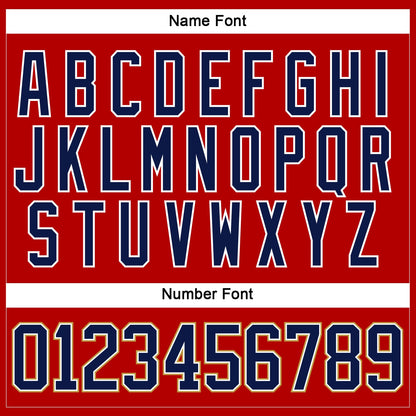 Custom Red Navy-Old Gold Hockey Lace Neck Jersey - Sky-Custom