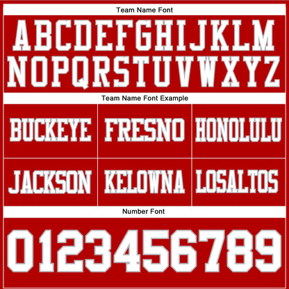 Custom Red White-Gray Mesh Authentic Football Jersey - Sky-Custom