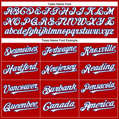 Custom Red White-Royal Authentic Baseball Jersey - Sky-Custom