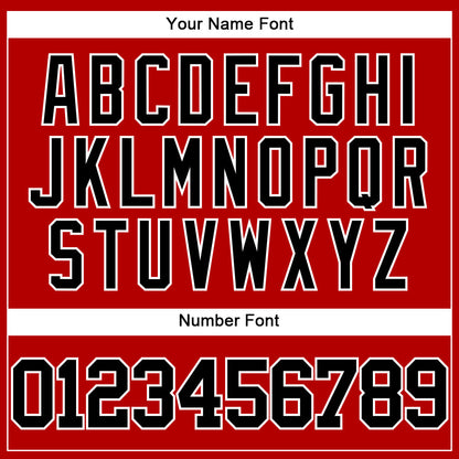 Custom Red Black-White Authentic Baseball Jersey - Sky-Custom